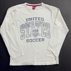 U.S. Soccer Officially Licensed USMNT States Long Sleeve Tee Cream Men's Size M
